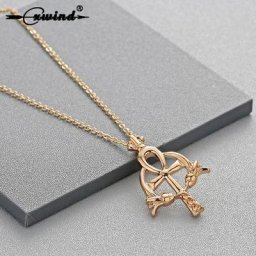 Cxwind-Colliers Croix Ankh pour Hommes et Femmes Bijoux Égyptiens Déesse des Prairies Amulette