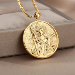Collier Aphrodite pour femmes couleur or pendentif de déesse de mythologie grecque collier ras du