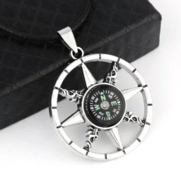 HNSP-Pendentif Boussole Viking pour Homme et Femme Collier Bijoux Accessoires Cadeau