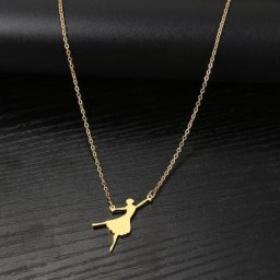 Colliers de la présidence en acier inoxydable pour femmes jupe longue pendentif de séparés euse de
