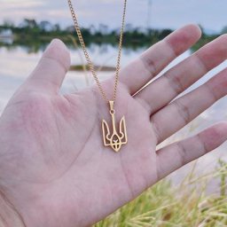 Collier pendentif emblème national en acier inoxydable pour hommes et femmes symbole de badge