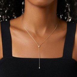 CANNER-Collier français en forme de Y argent regardé 925 long pompon pendentif papillon colliers