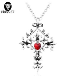 Collier en cristal de Vampire pour femmes américaines pendentif en croix Maxi 10 pièces