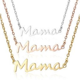 Collier avec lettres de maman en acier inoxydable pendentif en chaîne ras du cou bijoux féminin