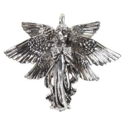 Breloque d'ange en argent Antique pour la fabrication de bijoux avec ailes pendentif Vintage