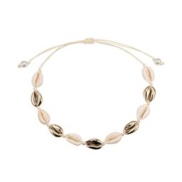 Collier ras du cou en coquillage naturel pour femmes chaîne bohème Vintage plage bijoux