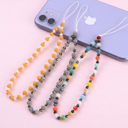 Bracelet de téléphone portable en perles de cristal pour femmes et filles chaîne de téléphone