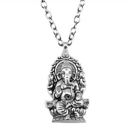 Ganesha – collier à breloques pour femmes 62x32mm bouddha éléphant S livraison directe