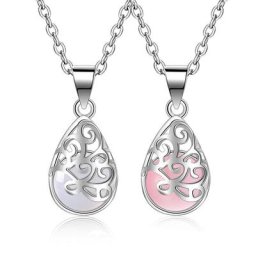 Pendentif en pierre de lune Imitation œil de chat style géométrique Design collier bijoux
