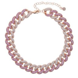 Collier ras du cou pour femmes style Hip Hop large 16mm couleur or Rose Miami cubain