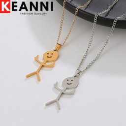 Collier Doodle drôle pour femmes et hommes pendentif avec doigt du milieu colliers Punk Rock Hip