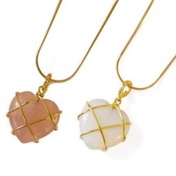 Collier avec pendentif en forme de cœur pour femmes et filles bijoux en pierre naturelle pendentif