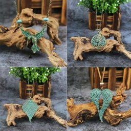 Collier Vintage en alliage de Bronze pour femmes chaîne de pull style Boho pendentif en forme de
