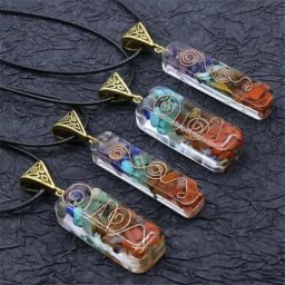 Pendentif en cristal d'énergie de guérison Reiki rétro pierre naturelle pour la méditation de yoga