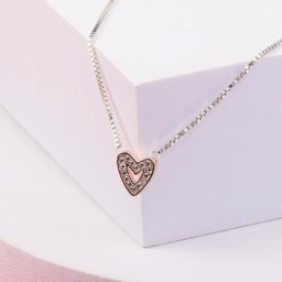 Collier de saint-valentin en forme de cœur chaîne en argent stérilisé pour la fabrication de