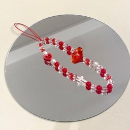 ChimFashion-Perles de coeur en acrylique bicolores pour femme pendentif de personnalité charmant
