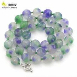 Collier en pierre ronde de Jades Kunzite colorée à facettes pour femmes bijoux à la mode perles