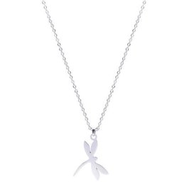Collier à breloques libellule pour hommes et femmes pendentif libellule en argent acier