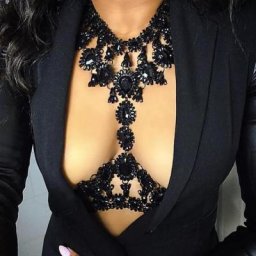 ATA WENS-Collier Long en Métal Clip pour Femme Maxi Large 11 Couleurs Couche Punk Bijoux de