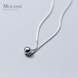 Modian à la mode minuscule Simple perle collier pendentif nouvelle vente 100% 925 Sterling argent