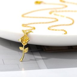 Pendentif à breloque fleur rose pour femme colliers de la présidence collier de déclaration