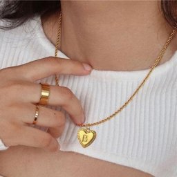 A-Z26 Lettre Initiale Collier Pendentif Femme Or Document Nom Collier Femme Acier Inoxydable TWISTED