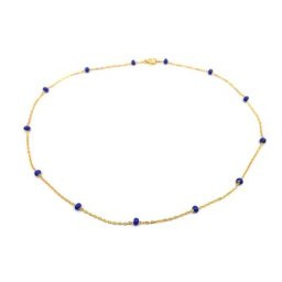 Collier en acier inoxydable pour femmes et filles chaîne de perles en émail couleur or bijoux de
