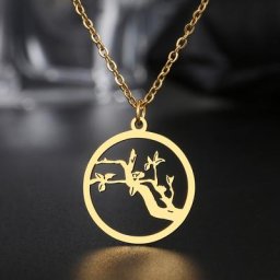 Colliers de la présidence en acier inoxydable pour femmes pendentif fin de branches classiques