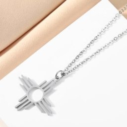 Tpistolet ova-Collier pendentif en acier inoxydable fait à la main pour hommes et femmes Mexique