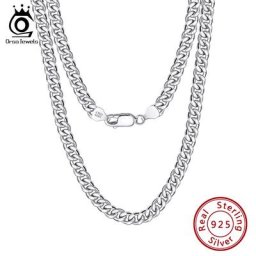 ORSA Guitar WELS-Collier gourmette à maillons en argent regardé 925 pour hommes et femmes bijoux
