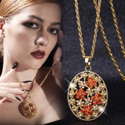 Collier long en cristal de fleur de prunier amissié vintage pull bijoux de fête de mariage