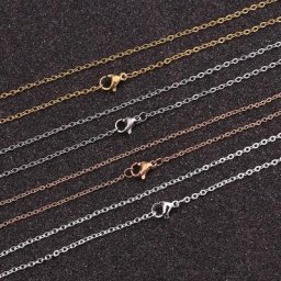 Colliers en acier inoxydable or rose pour femmes câble de liaison bijoux de direction vente en