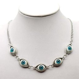Collier Gothique Kpop Mauvais Œil pour Homme et Femme Pendentif Ras du Cou Bijoux Vintage Punk