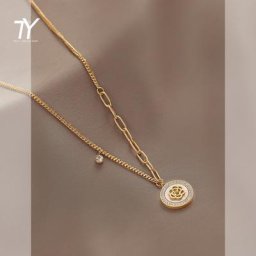 Collier en fleur de camélia pour femmes élégant Sexy en coquillage blanc couleur or à la mode