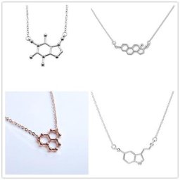 Sérotonine caféine oestrogène eau resvératrol molécule colliers Hormone femelle H2O vin chimique