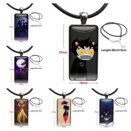 Pendentif ras du cou en acier fait à la main pour femme Cabochon en verre Les Nouvelles zones