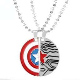 Collier Pendentif Bouclier de la Guerre Civile Bijoux Marvel Avenger League services.com America