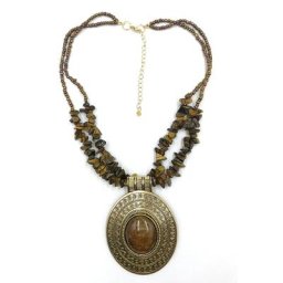 Collier à breloques initiales turquoises en pierre naturelle pour femme pendentif vintage antique