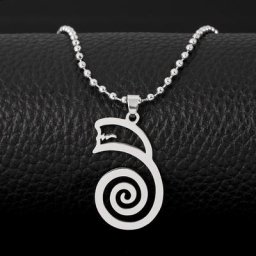 Collier pendentif Dai Ko Myo en acier inoxydable pour femme chaîne de logo musical tour de cou