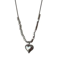 HXBA – collier carré d'amour pour femmes chaîne de clavicule en cœur doux bijoux de fête de