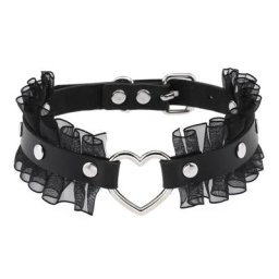 KMVEXO – collier ras du cou en cuir et dentelle pour femmes style gothique Punk Sexy bijoux