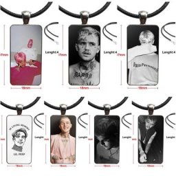 Lil Peep Lil Bo Peep – bijoux en acier inoxydable plaqué verre Cabochon ras du cou Long pendentif