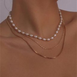 Collier de perles artificielles pour femmes Vintage Punk couleur or mode Boho chaîne