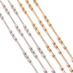 JOLink-Bracelet de cheville perlé en acier inoxydable 1 m/lot collier de la présidence JODIY