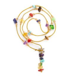 Collier long en cristal de guérison des 7 chakras pour hommes et femmes accessoires de bijoux