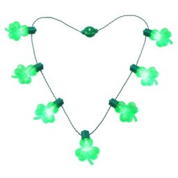 D7WB Clovers LED Lights Glowing Light Bulb Necklace Christmas Ornaments Christmas Tree Decoration
