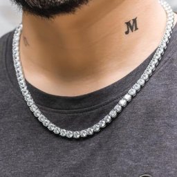Bijoux pour papa chaîne de Tennis en Zircon glacé 5mm