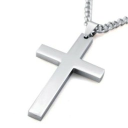 Colliers croisés pour hommes 3 couleurs en acier inoxydable pendentif bijoux ras du cou