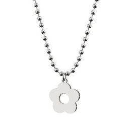 JOTemperament Collier Petite Fleur Perle Ronde Fouet de Niche Simple Vent Froid