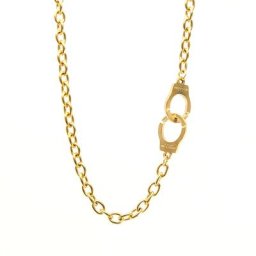 Collier Punk gothique avec pendentif menottes en acier inoxydable pour femmes chaîne ras du cou